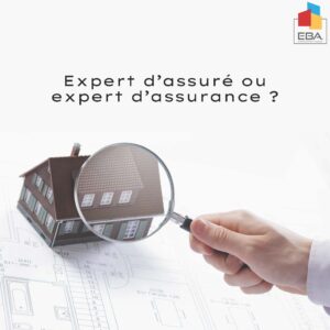 Cette image représente la différence entre un expert en bâtiment d'assurés et d'assurance